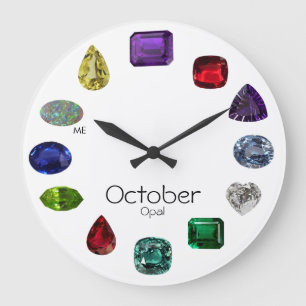 Grande Horloge Ronde Opal, octobre Birthstone