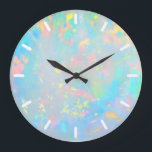 Grande Horloge Ronde opale holographique simulée<br><div class="desc">veuillez noter que l'effet holographique n'est pas réel,  mais simplement simulé</div>