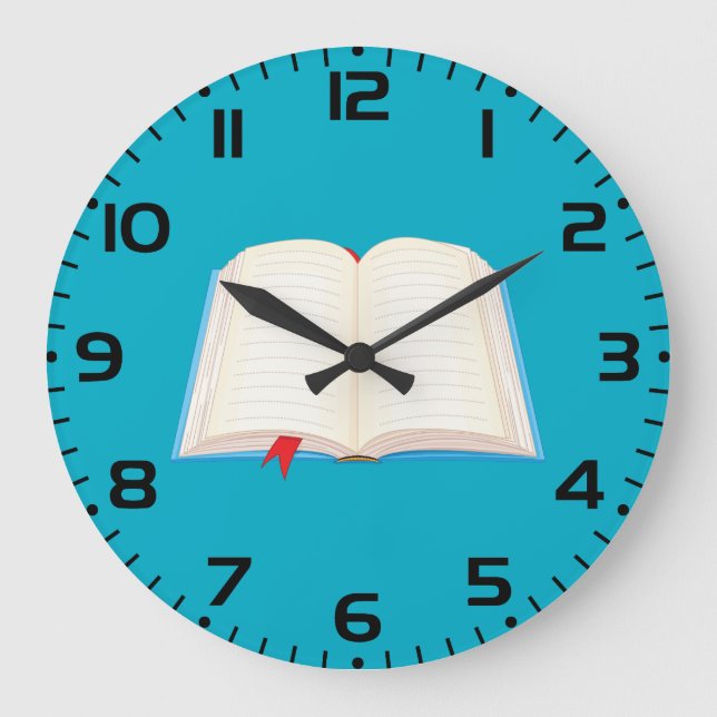 Grande Horloge Ronde Open Lined Book Red Bookmark (Recto)