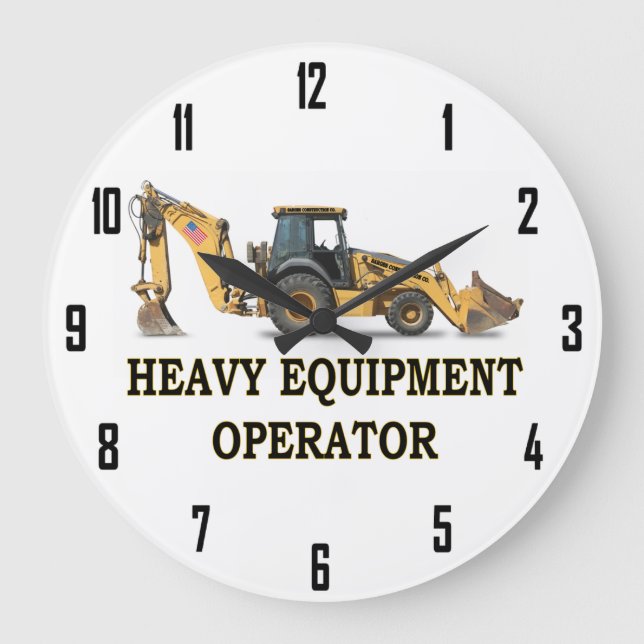 GRANDE HORLOGE RONDE OPERATEUR D'EQUIPEMENT HEAVY (Recto)
