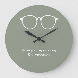 Grande Horloge Ronde Ophtalmologiste Optométriste Opticien Lunettes de 