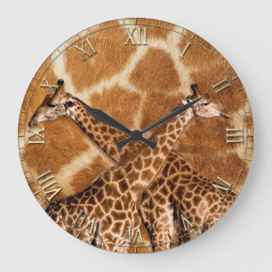 Grande Horloge Ronde Options de girafe 1A et de numéros