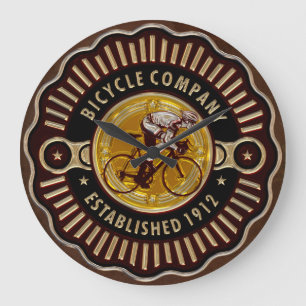 Grande Horloge Ronde Options vintages d'horloge de la bicyclette 11