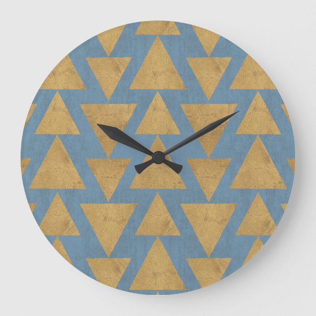 Grande Horloge Ronde Or extérieur d'étape | de Geo et motif bleu (Recto)