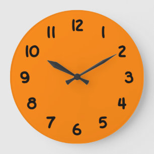 Grande Horloge Ronde Orange
