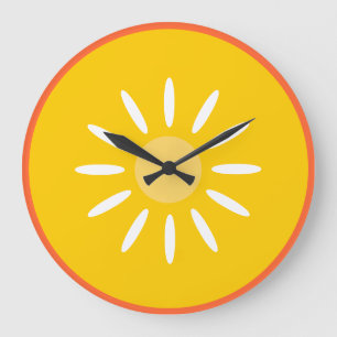 Grande Horloge Ronde Orange