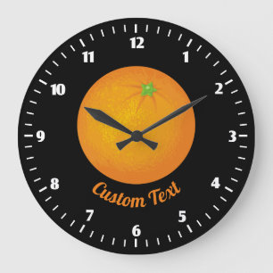 Grande Horloge Ronde Orange