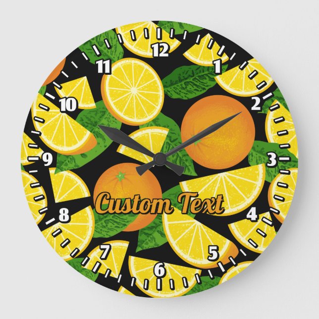 Grande Horloge Ronde Orange Background (Recto)