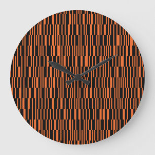 Grande Horloge Ronde Orange, cool, tendance, art graphique géométrique