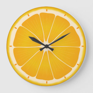 Grande Horloge Ronde Orange Juice Clock