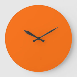 Grande Horloge Ronde Orange Klok