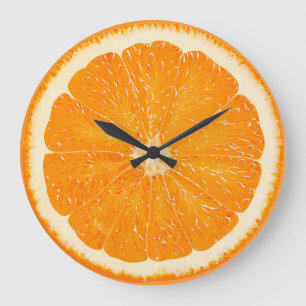 Grande Horloge Ronde orange time
