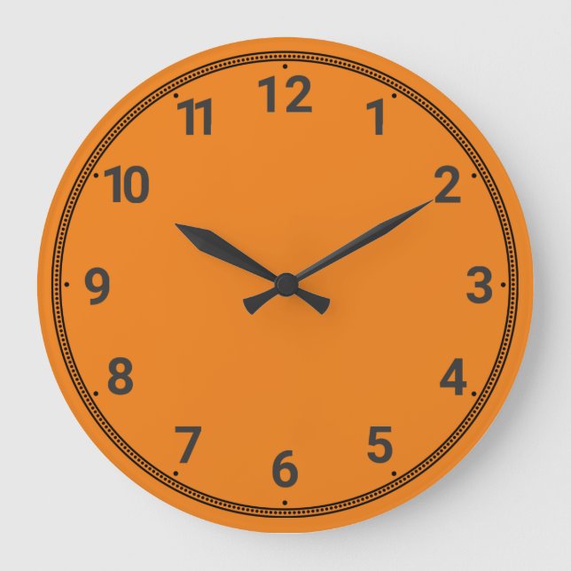 Grande Horloge Ronde orange vif (Recto)