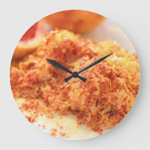 Grande Horloge Ronde Oranges sanguines d'agrumes juteux et zeste