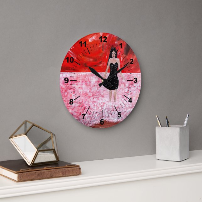 Grande Horloge Ronde Oriental Sunset Painting by Alfred Fox (Bureau)