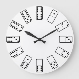 Grande Horloge Ronde Original black and white domino