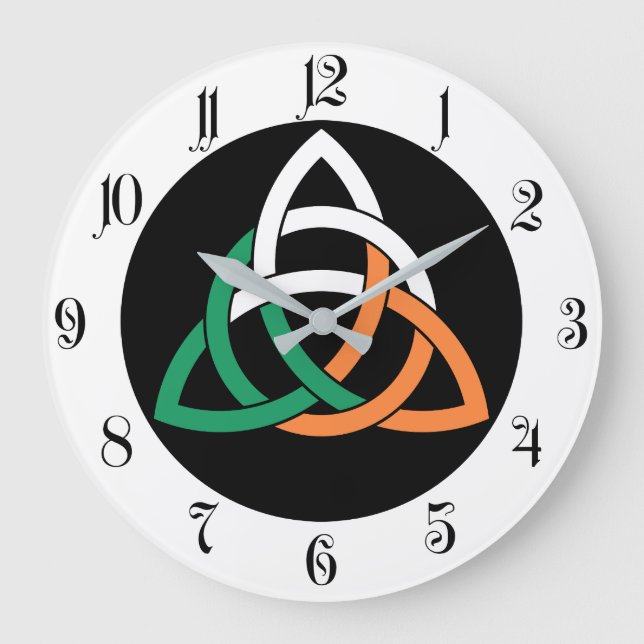Grande Horloge Ronde Original Triquetra cercle noeud céleste Irlande Dr (Recto)