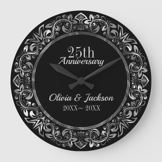 Grande Horloge Ronde Ornement floral (Recto)