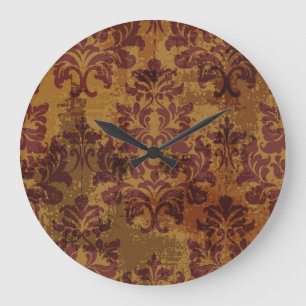 Grande Horloge Ronde Ornement vintage, texture rococo baroque.