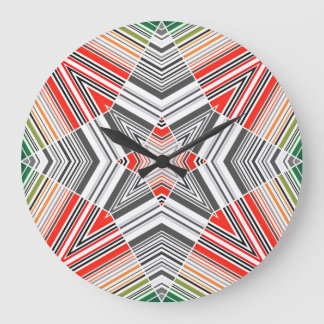 Grande Horloge Ronde Ornementale : Striped Arrière - plan sans couture