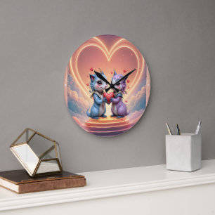 Grande Horloge Ronde Où deux âmes choisissent pour toujours
