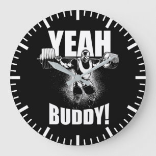 Grande Horloge Ronde Ouais Buddy - Ronnie Coleman Squat - Motivation Gy