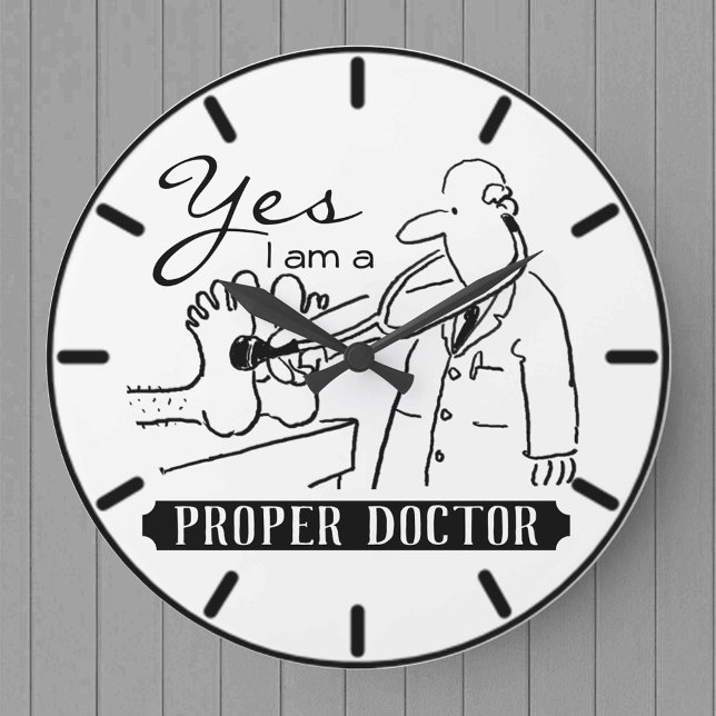 Grande Horloge Ronde Oui, je suis un médecin compétent. (Créateur téléchargé)