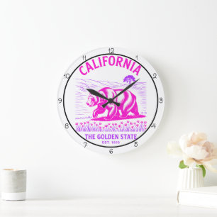 Grande Horloge Ronde Ours de Californie Golden State