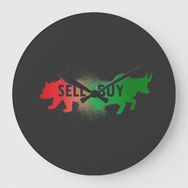 Grande Horloge Ronde Ours et taureaux (Recto)