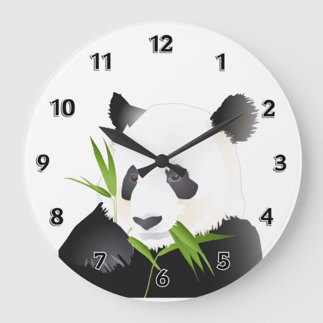 Grande Horloge Ronde Ours Panda (Recto)