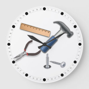 Grande Horloge Ronde Outils de charpentier
