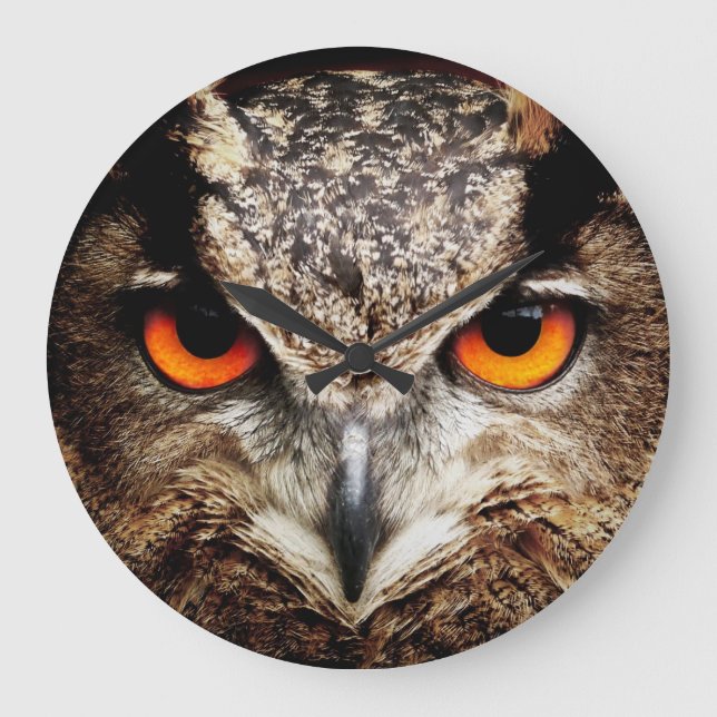 Grande Horloge Ronde Owl 3 Wall Clocks & Numeral Options (Recto)