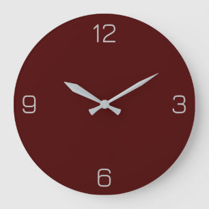 Grande Horloge Ronde Oxblood Red 4A0000 Couleur avec l'option Ajouter v