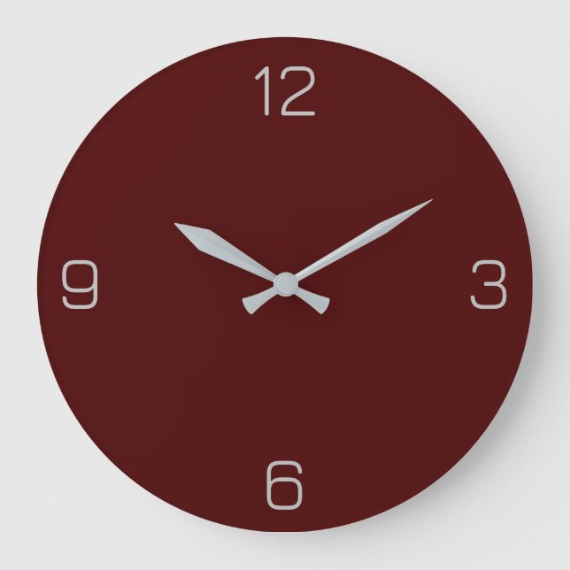 Grande Horloge Ronde Oxblood Red 4A0000 Couleur avec l'option Ajouter v (Recto)