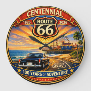 Grande Horloge Ronde Pacific Coast Highway Centenaire Coucher de soleil