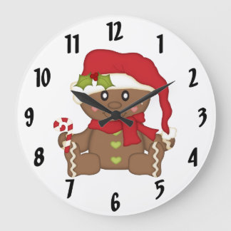 Grande Horloge Ronde pain d'épices de Noël