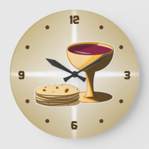 Grande Horloge Ronde Pain et vin sans levain Le Dernier souper Pâques