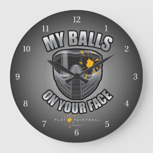 Grande Horloge Ronde Paintball On Your Face Large Clock