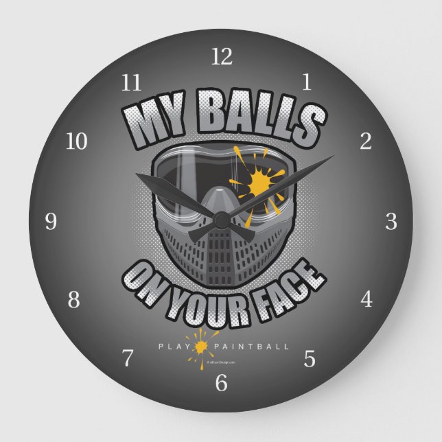 Grande Horloge Ronde Paintball On Your Face Large Clock (Recto)