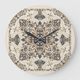 Grande Horloge Ronde Paisley Bandana Print Silk Design