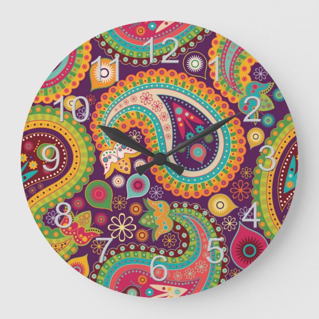Grande Horloge Ronde Paisley Purple (Recto)