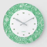 Paisley Vintage Vert Et Blanc