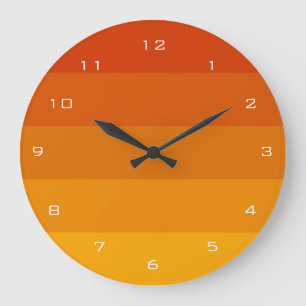 Grande Horloge Ronde Palette de bandes orange