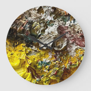 Grande Horloge Ronde Palette de l'artiste #1