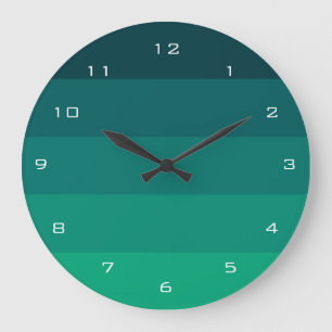 Grande Horloge Ronde Palette rayures vertes