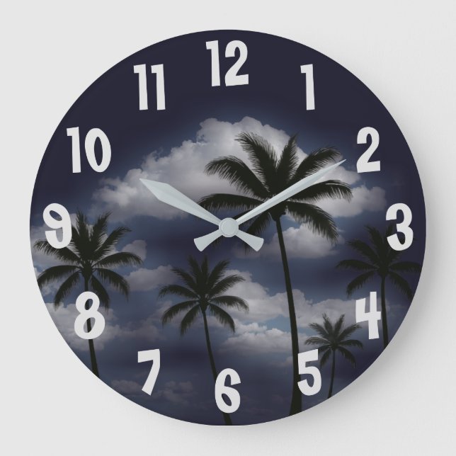 Grande Horloge Ronde Palms (Recto)