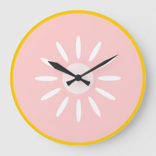 Grande Horloge Ronde Pamplemousse rose