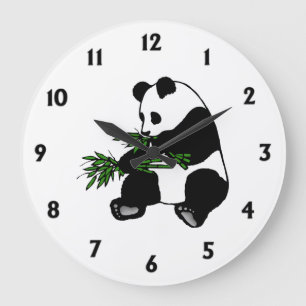 Grande Horloge Ronde Panda géant