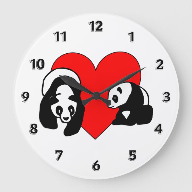 Grande Horloge Ronde Panda Love (Recto)