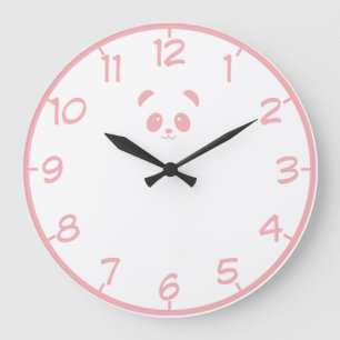 Grande Horloge Ronde Panda Wall Clock